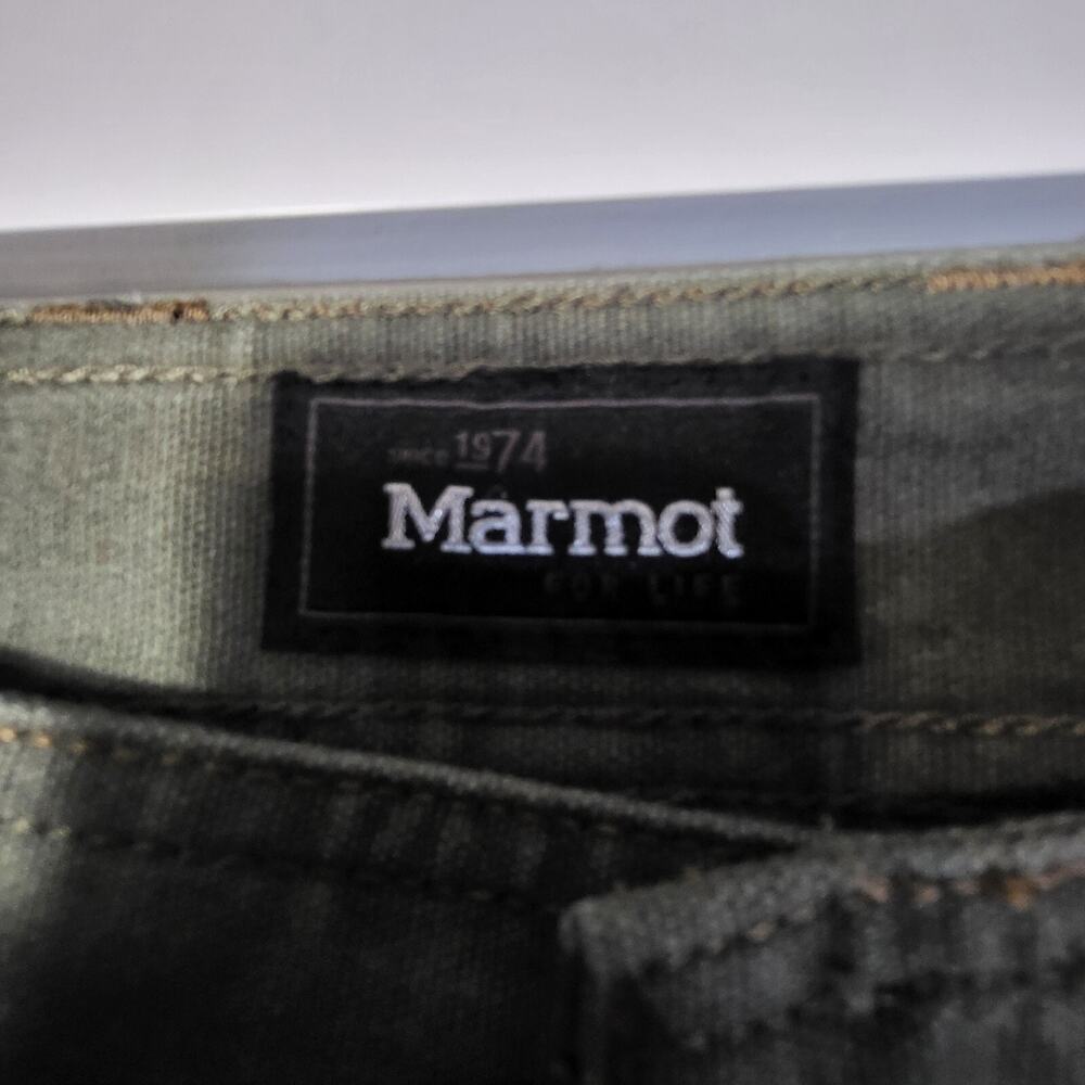 Marmot Mens 36x32 Green Pants Jeans Cotton Cargo - Picture 2 of 12
